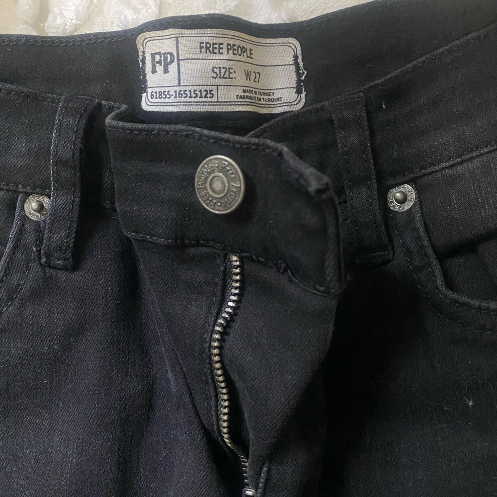 Free People black ripped skinny jeans